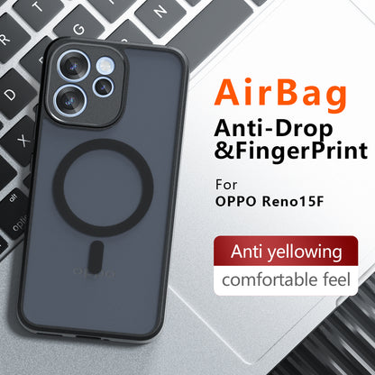 Coque MagSafe pour Oppo Reno15 FS / Reno15 F, Techsuit, PureFrost, Noir Satiné