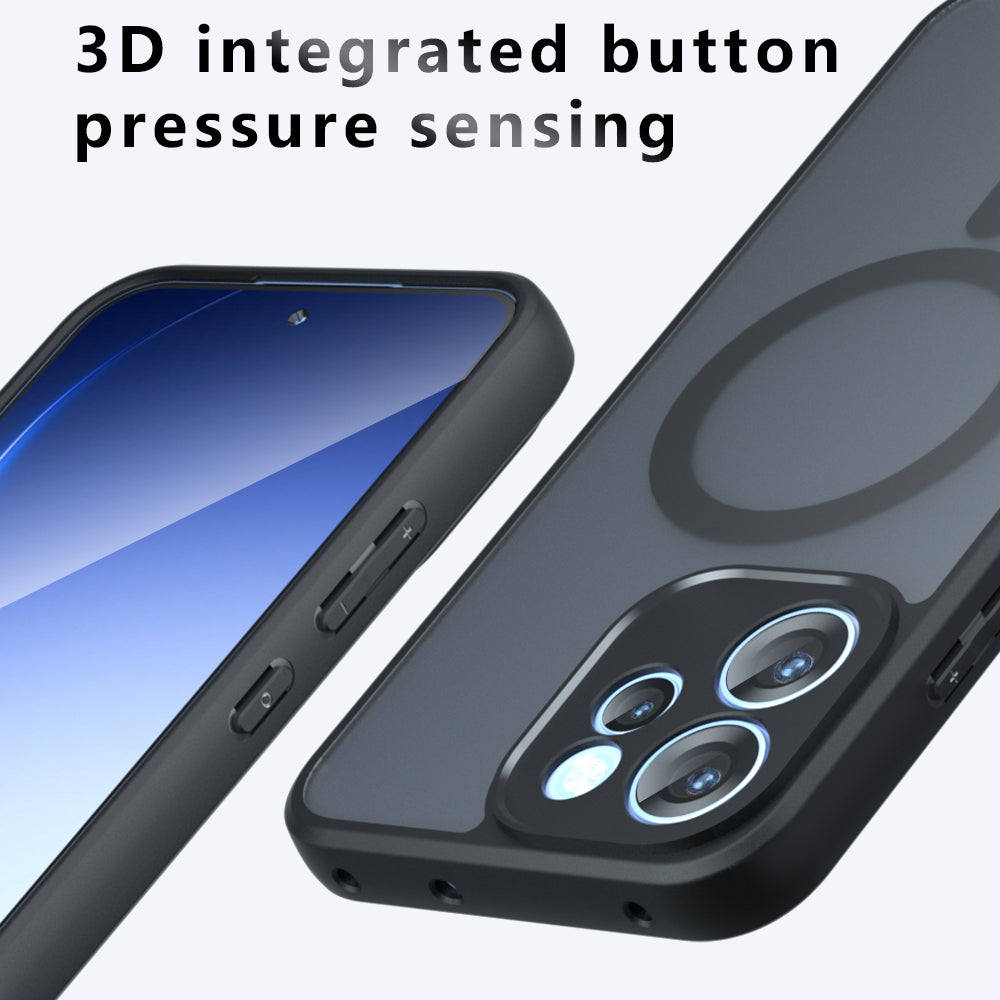 Coque MagSafe pour Oppo Reno15 FS / Reno15 F, Techsuit, PureFrost, Noir Satiné