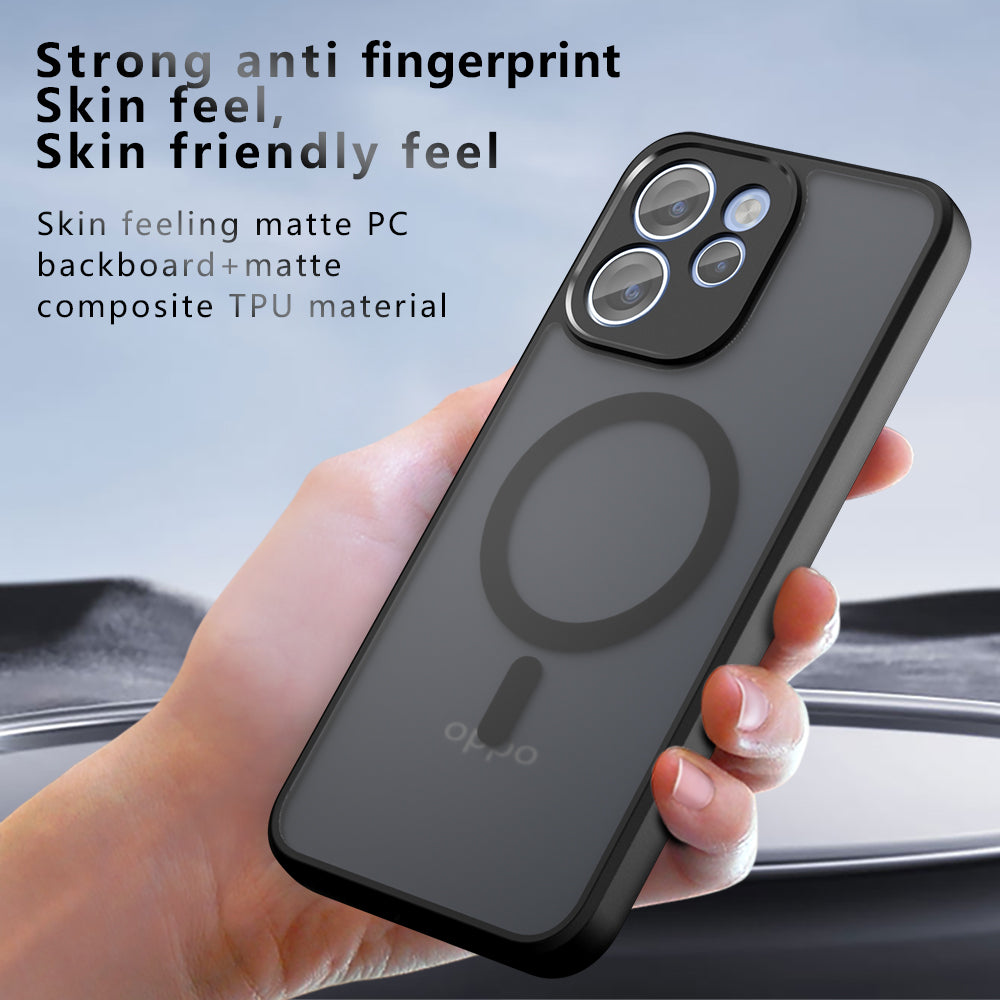 Coque MagSafe pour Oppo Reno15 FS / Reno15 F, Techsuit, PureFrost, Noir Satiné