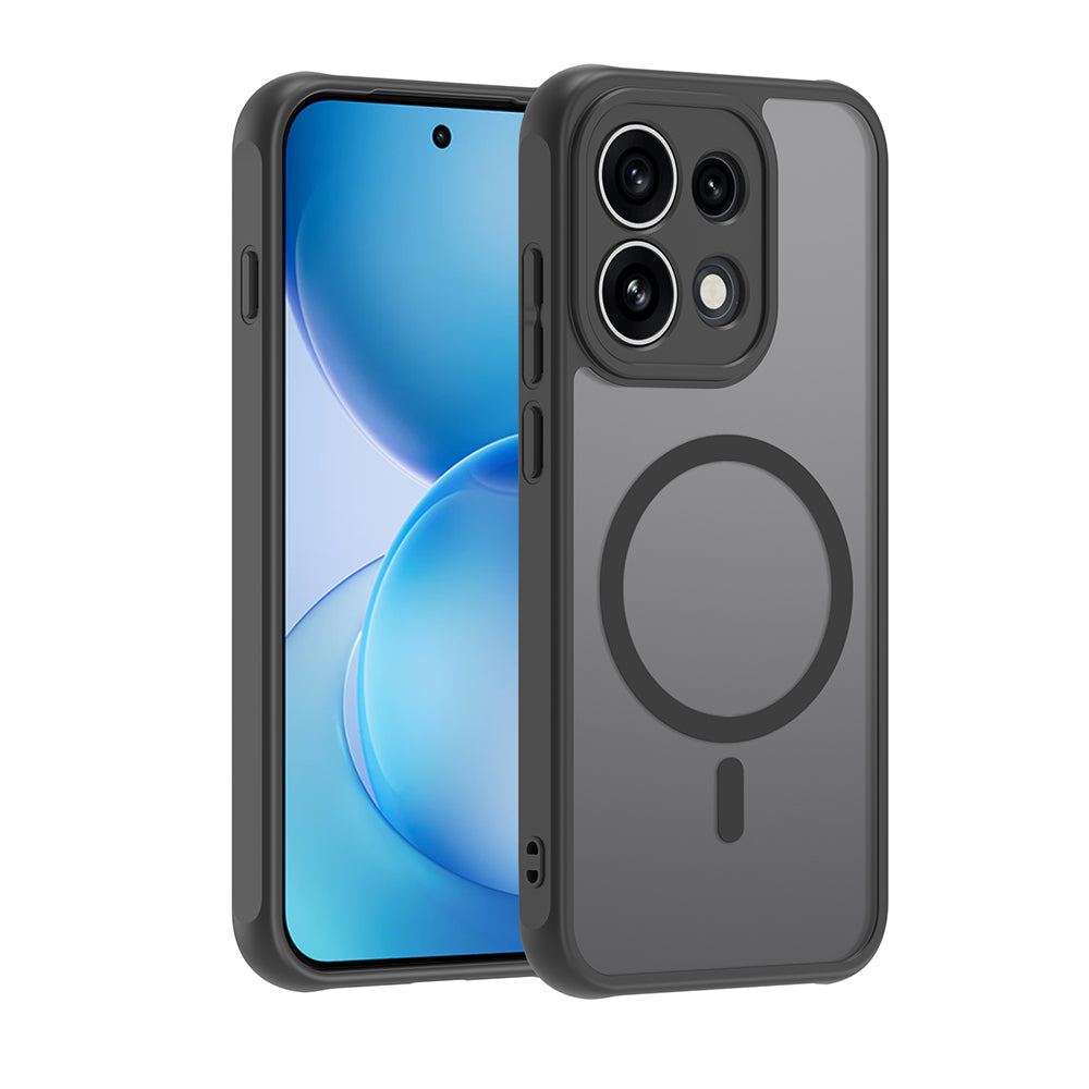 Coque MagSafe pour Oppo Reno16 Pro, Techsuit, HaloFrost II, Noire