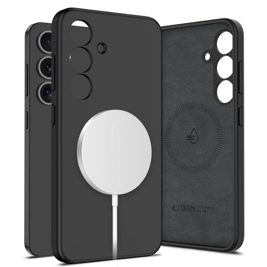 MagSafe Case for Samsung Galaxy S25 S931, Tech-Protect, Liquid Silicone, Black