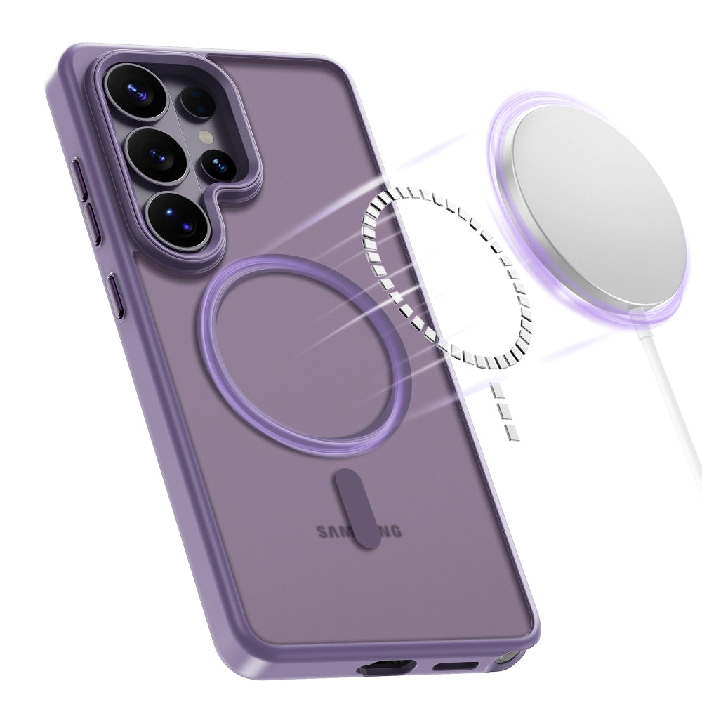 Coque MagSafe pour Samsung Galaxy S26 Ultra S948, Tech-Protect, Magmat, Violet Mat