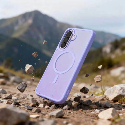 Coque MagSafe pour Samsung Galaxy A57 5G, Tech-Protect, Magmat, Violet Mat