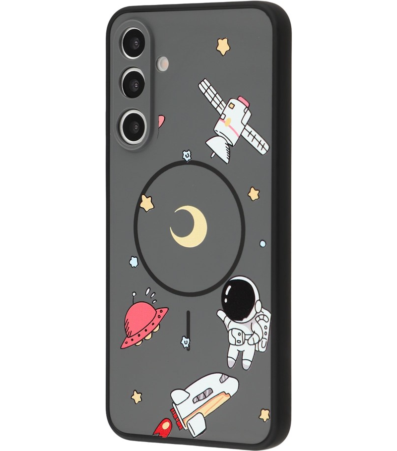 MagSafe Hülle für Samsung Galaxy S26 Ultra S948, OEM, Cartoon Astronaut, Grau