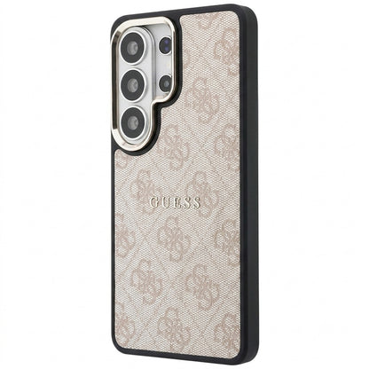 MagSafe Hülle für Samsung Galaxy S26 Ultra S948, Guess, 4G Embossed Ring, Rosa