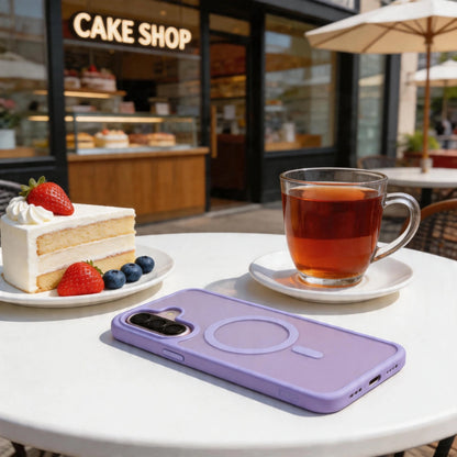 Coque MagSafe pour Samsung Galaxy A57 5G, Tech-Protect, Magmat, Violet Mat