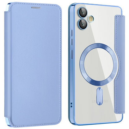Coque MagSafe pour Samsung Galaxy A05 A055, Techsuit, SmartMag Book, Bleu