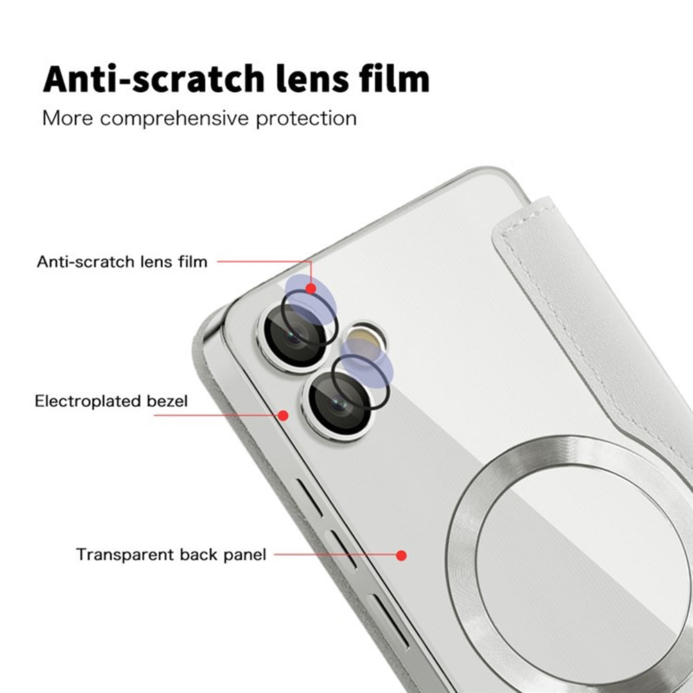 Coque MagSafe pour Samsung Galaxy A05 A055, Techsuit, SmartMag Book, Gris