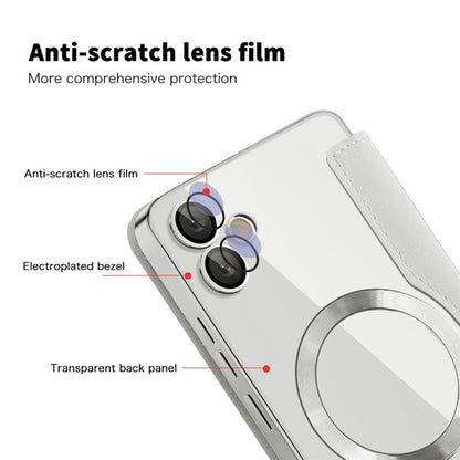 Coque MagSafe pour Samsung Galaxy A05 A055, Techsuit, SmartMag Book, Gris
