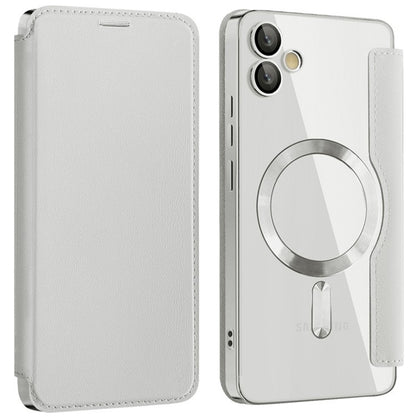 Coque MagSafe pour Samsung Galaxy A05 A055, Techsuit, SmartMag Book, Gris