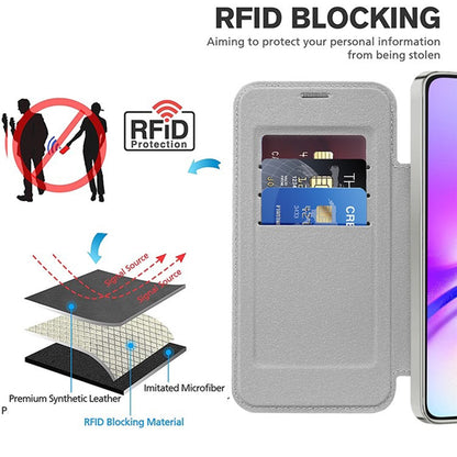 Coque MagSafe pour Samsung Galaxy A05 A055, Techsuit, SmartMag Book, Gris