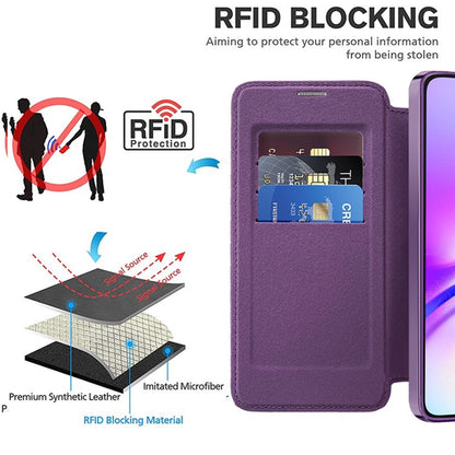 Coque MagSafe pour Samsung Galaxy A05 A055, Techsuit, SmartMag Book, Violet