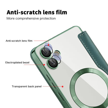 Coque MagSafe pour Samsung Galaxy A05 A055, Techsuit, SmartMag Book, Vert