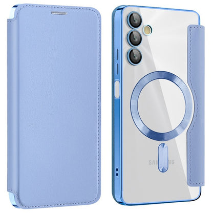 Coque MagSafe pour Samsung Galaxy A05s A057, Techsuit, SmartMag Book, Bleu