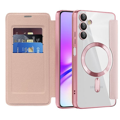 Coque MagSafe pour Samsung Galaxy A05s A057, Techsuit, SmartMag Book, Rose