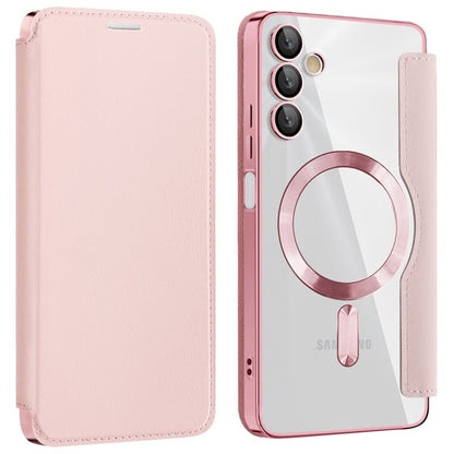 Coque MagSafe pour Samsung Galaxy A05s A057, Techsuit, SmartMag Book, Rose