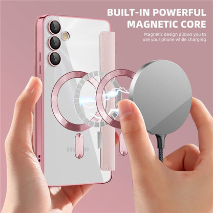 Coque MagSafe pour Samsung Galaxy A05s A057, Techsuit, SmartMag Book, Rose