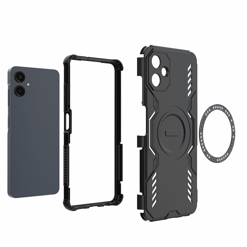 MagSafe Case for Samsung Galaxy A06 A065, Techsuit, ArmorMag, Black