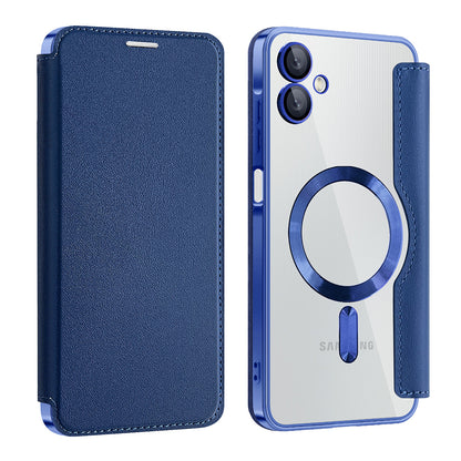 MagSafe Case for Samsung Galaxy A06 A065, Techsuit, SmartMag Book, Blue