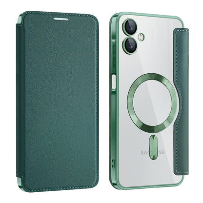 MagSafe Case for Samsung Galaxy A06 A065, Techsuit, SmartMag Book, Green
