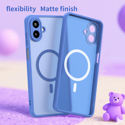 Coque MagSafe pour Samsung Galaxy A07 4G A075, Techsuit, HaloFrost II, Bleue