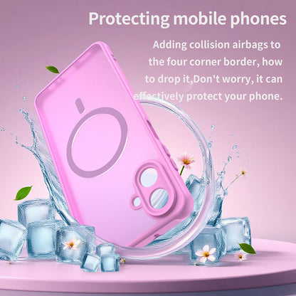 MagSafe Hülle für Samsung Galaxy A07 4G A075, Techsuit, HaloFrost II, Rosa