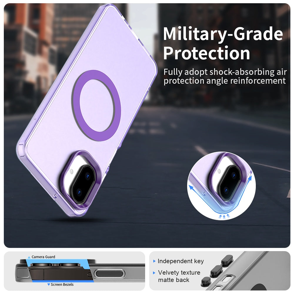 Coque MagSafe pour Samsung Galaxy A07 4G A075, Techsuit, CandyCase, Violet