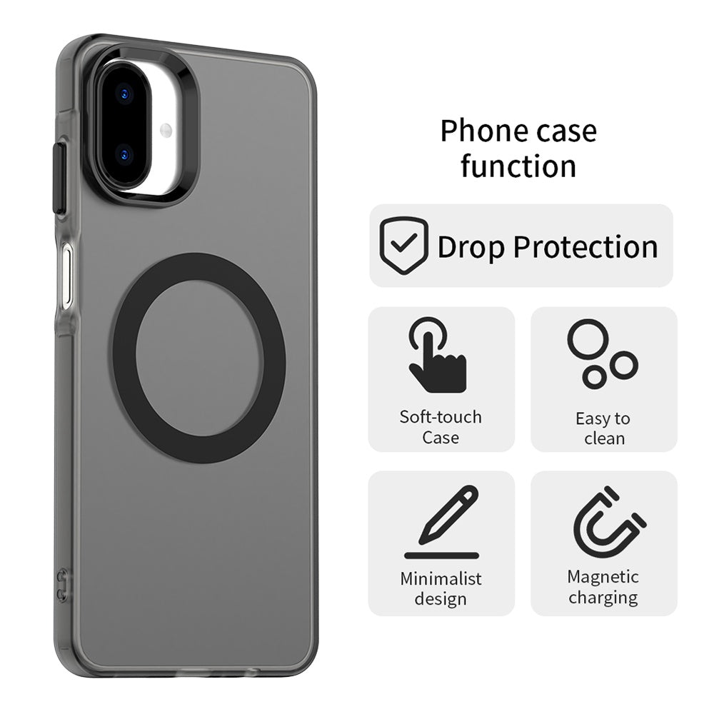 Coque MagSafe pour Samsung Galaxy A07 4G A075, Techsuit, CandyCase, Noire