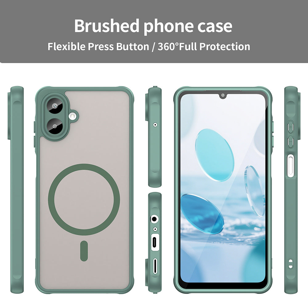 MagSafe-Hülle für Samsung Galaxy A07 4G A075, Techsuit, HaloFrost II, Grün