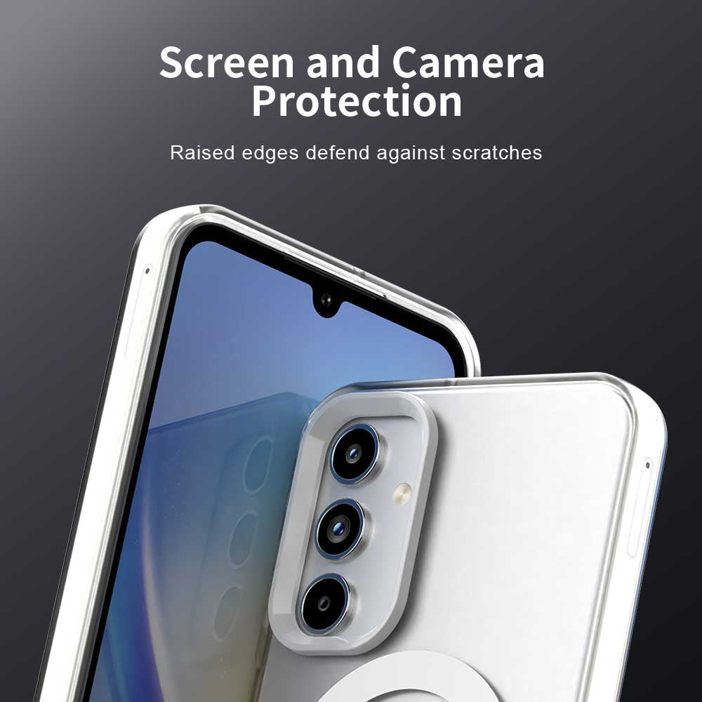 Coque MagSafe pour Samsung Galaxy A15 5G A156 / A15 A155, Techsuit, CandyCase, Blanche