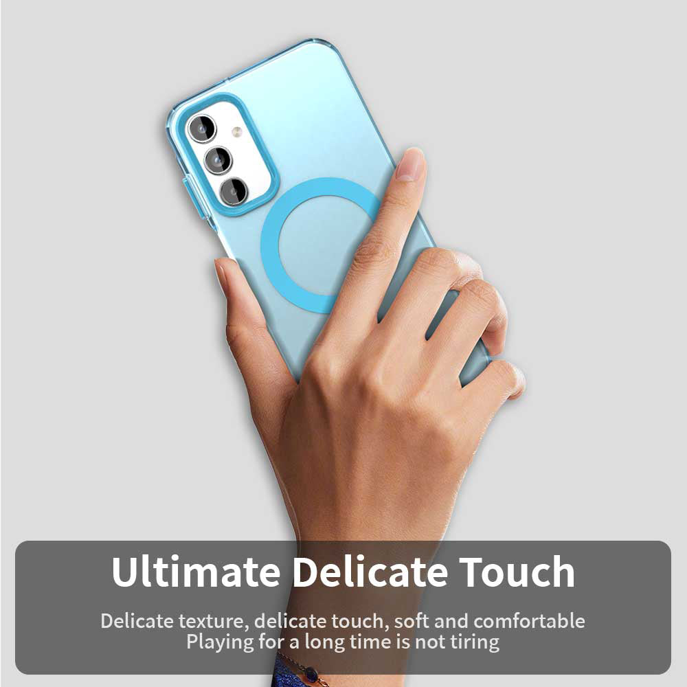 Coque MagSafe pour Samsung Galaxy A15 5G A156 / A15 A155, Techsuit, CandyCase, Bleue