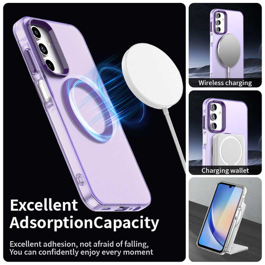 MagSafe-Hülle für Samsung Galaxy A15 5G A156 / A15 A155, Techsuit, CandyCase, Lila