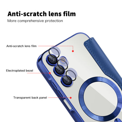 MagSafe-Hülle für Samsung Galaxy A15 5G A156 / A15 A155, Techsuit, SmartMag Book, Blau