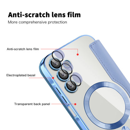 MagSafe-Hülle für Samsung Galaxy A15 5G A156 / A15 A155, Techsuit, SmartMag Book, Blau