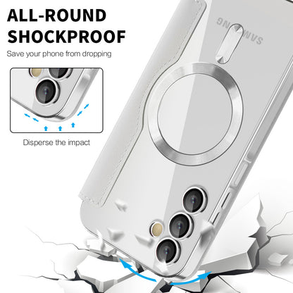 Coque MagSafe pour Samsung Galaxy A15 5G A156 / A15 A155, Techsuit, SmartMag Book, Gris