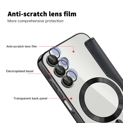 MagSafe-Hülle für Samsung Galaxy A15 5G A156 / A15 A155, Techsuit, SmartMag Book, Schwarz