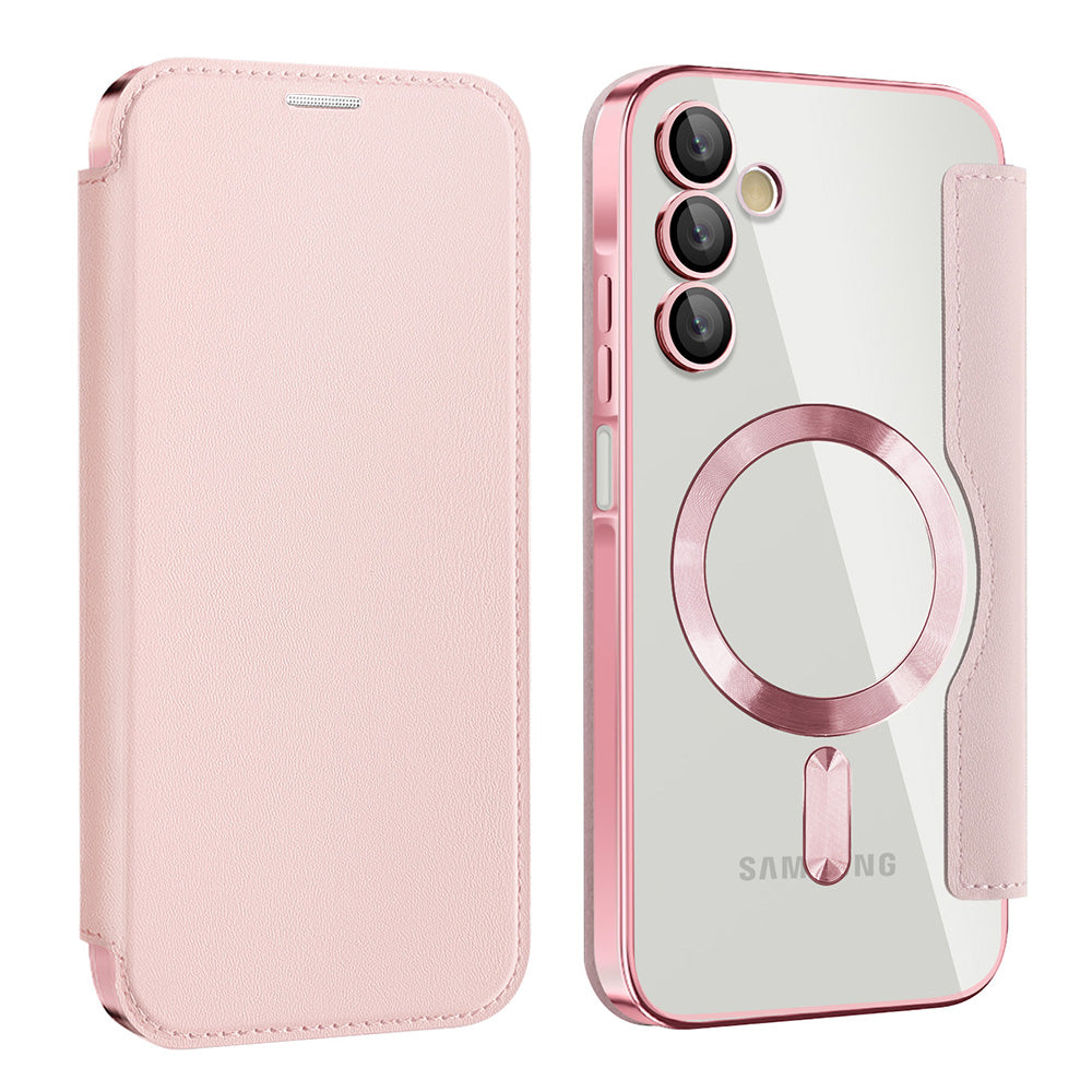 MagSafe-Hülle für Samsung Galaxy A15 5G A156 / A15 A155, Techsuit, SmartMag Book, Rosa