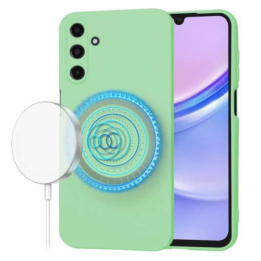 MagSafe-Hülle für Samsung Galaxy A15 A155, Techsuit, SoftFlex, Hellgrün