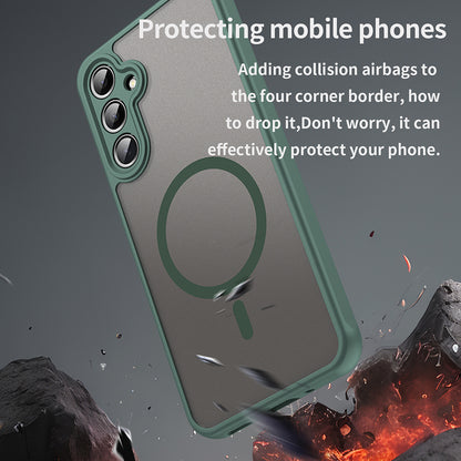 Coque MagSafe pour Samsung Galaxy A16 5G A166 / A16 4G A165, Techsuit, HaloFrost II, Vert