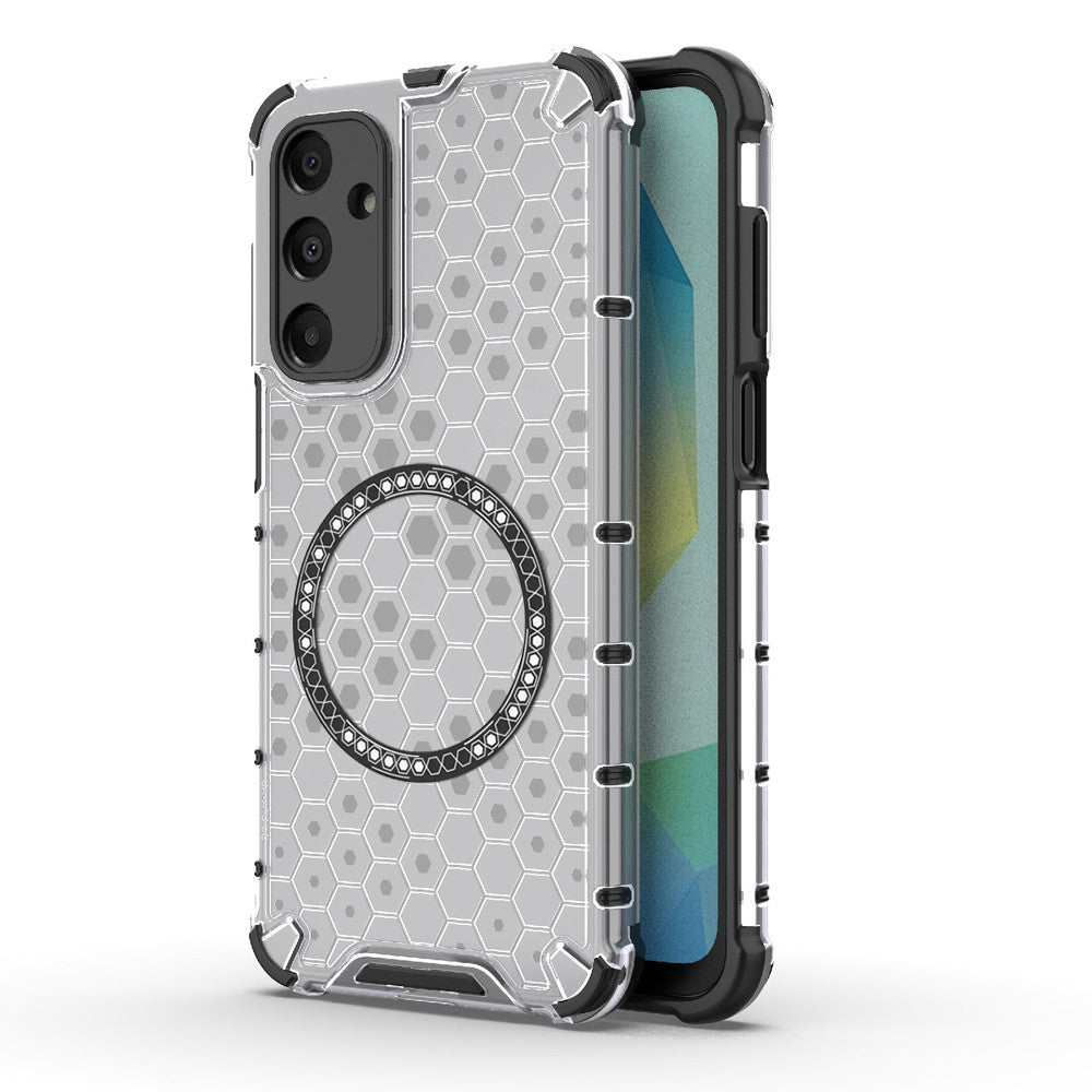 Coque MagSafe pour Samsung Galaxy A16 5G A166 / A16 4G A165, Techsuit, HoneyComb Shield, Blanche
