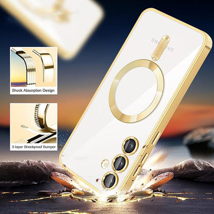 Coque MagSafe pour Samsung Galaxy A16 5G A166 / A16 4G A165, Techsuit, Luxury Crystal, Rouge