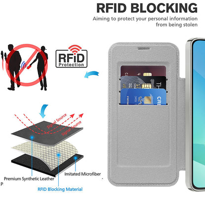 Coque MagSafe pour Samsung Galaxy A16 5G A166 / A16 4G A165, Techsuit, SmartMag Book, Gris