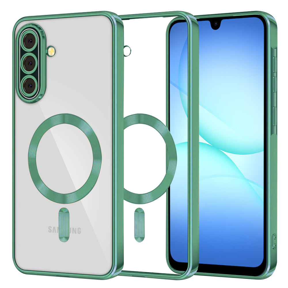 Coque MagSafe pour Samsung Galaxy A17 4G / A17 5G, Techsuit, Luxury Crystal, Vert Clair