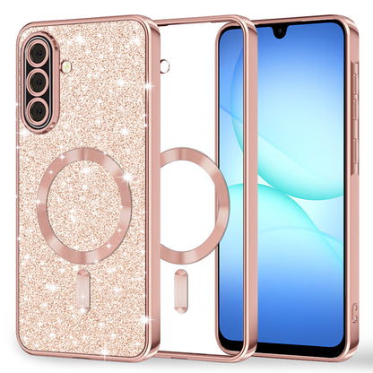 MagSafe-Hülle für Samsung Galaxy A17 4G / A17 5G, Techsuit, Luxury Glitter, Rosa