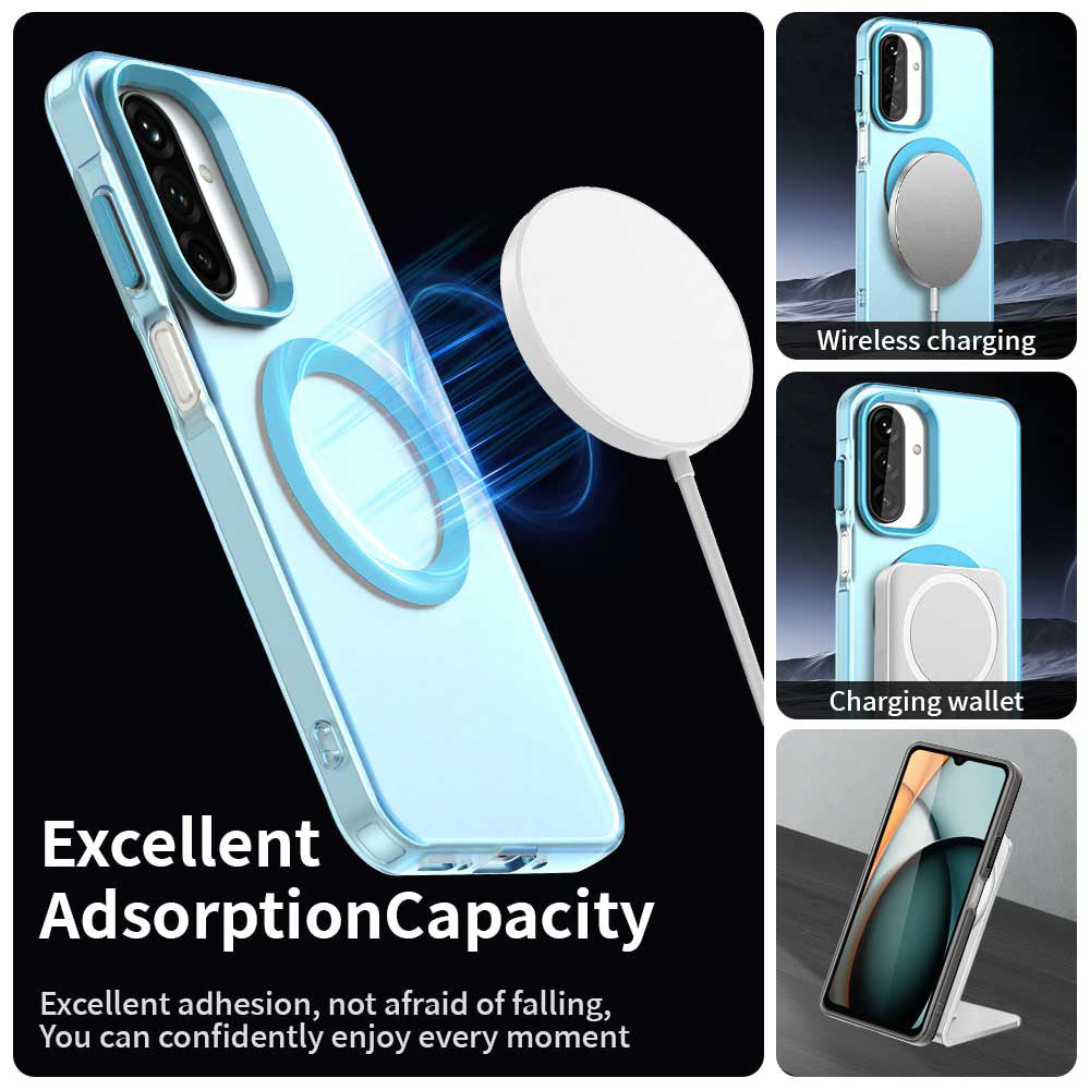 Coque MagSafe pour Samsung Galaxy A17 5G, Techsuit, CandyCase, Bleue