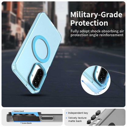 Coque MagSafe pour Samsung Galaxy A17 5G, Techsuit, CandyCase, Bleue