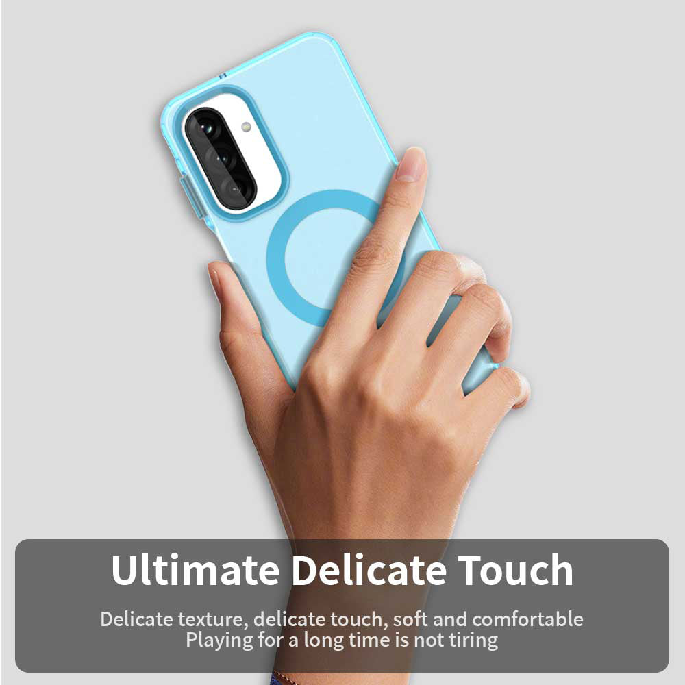 Coque MagSafe pour Samsung Galaxy A17 5G, Techsuit, CandyCase, Bleue