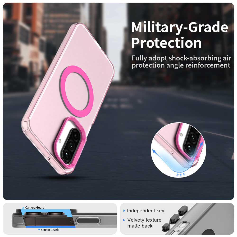 Coque MagSafe pour Samsung Galaxy A17 5G, Techsuit, CandyCase, Rose