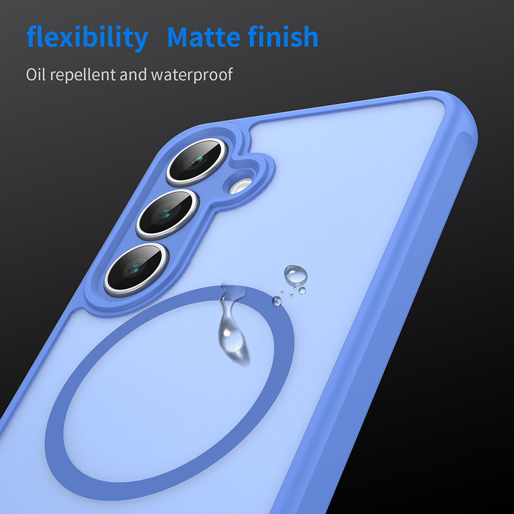 Coque MagSafe pour Samsung Galaxy A17 5G, Techsuit, HaloFrost II, Bleue
