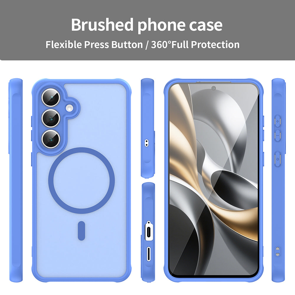 Coque MagSafe pour Samsung Galaxy A17 5G, Techsuit, HaloFrost II, Bleue